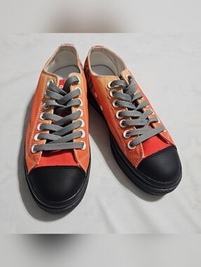 Keith Urban Converse Orange and Black Low Top Athletic Sneakers